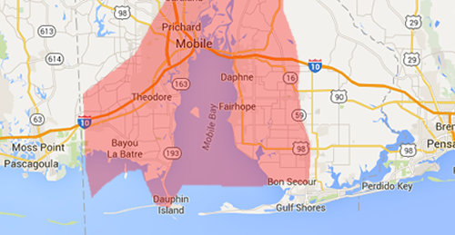 Alabama Mobile route