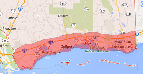 Mississippi route map